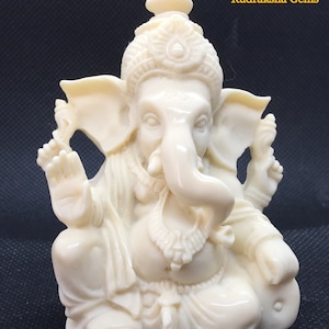 LORD GANESHA Beautiful Statue Hindu God Pooja Prayer Rare Pure, Intricately Detailed Statues, Ganesh God Meditation Decor, Pray, Yoga