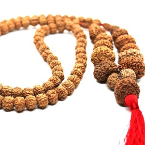 1 to 14 Mukhi Rudraksha, Collector Indonesian Beads Sidha Mala, Siddha Sidh Java Beads, Rudraksh Mala Necklace, Genuine Beads knotted mala
