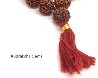 6 Six  Mukhi Ruraksha Collector Mala- Collector 32 +1 Rudraksha Beads - Hand knotted Mala Kantha - Premium Rudraksha Mala - 6 Face Rudraksh