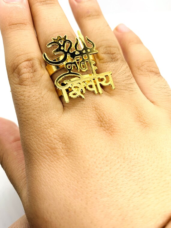 Om Namah Shivaya Ring Trishul Ring Shiva Ring Bohemian Etsy