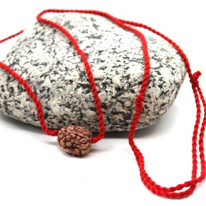 Shiva pendant with 3 Mukhi Rudraksha mala bead, Agni Surya yoga jewelry, big Rudraksh choker, Protection jewellery, Hindu necklace men women