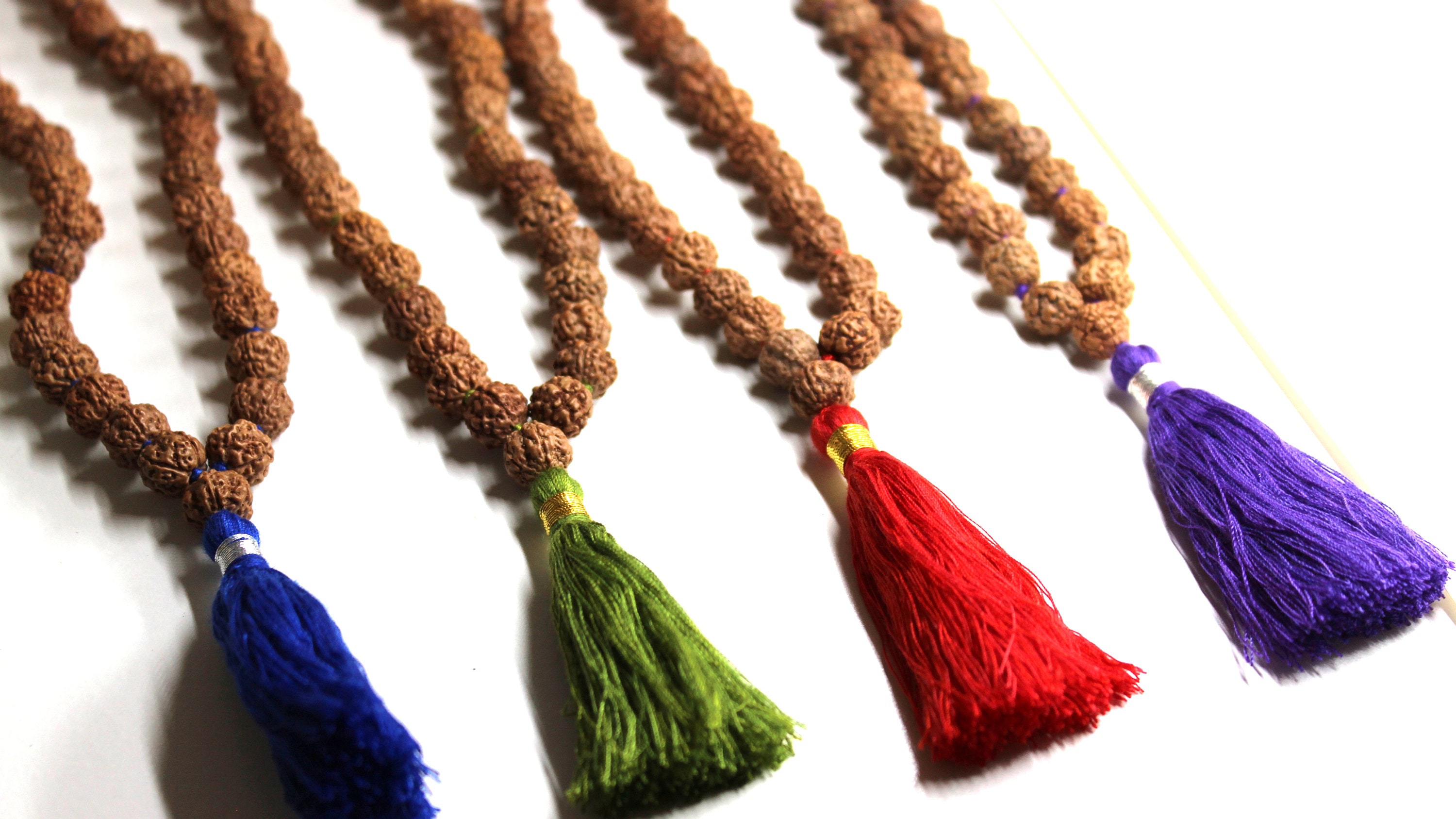 Rudraksha Mala 108+1 Beads - Handmade 8MM beads 5 Mukhi Rudraksha Mala - 5 Mukhi Rudraksha Japa Mala, lord Shiva Japa Mala, Custom tassel