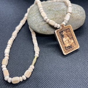 Tulsi Necklace Tulsi Kanthi Mala with Hanumana Potrait Pendant, Radhe Krishna Tulasi Choker Locket  Bageshwar Dham Sarkar necklace Sita Rama