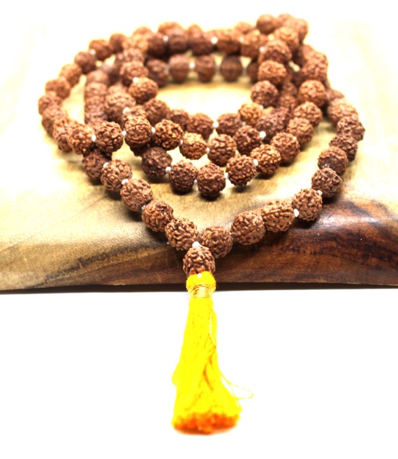 Rudraksha Om Rudraksh Japa Mala Rosary 108 1 Bead Yoga Hindu