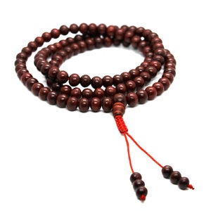 Natural India Rosewood, 8mm, Mala Beads, UK, Meditation Beads, Yoga Jewellery, Japa Mala, Tibetan Prayer Beads, Mala Making, Yoga Bracelet