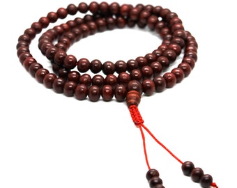 Natural India Rosewood, 8mm, Mala Beads, UK, Meditation Beads, Yoga Jewellery, Japa Mala, Tibetan Prayer Beads, Mala Making, Yoga Bracelet