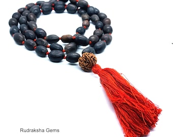 Lotus Samen Kamal Gatta Japa Mala 54 + 1 Perlen Hindu Gebet Yoga Meditation Japa Mala, Meditation Mala, Yoga Rosenkranz, Mantra Chant Natürliche Perlen