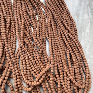 Premium Rudraksha Beads - 6 MM Genuine Natural Rudraksha Beads - Loose Rudraksh Beads - Meditation  beads - Yoga Jewellry  DIY Accessories