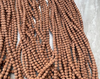 Premium Rudraksha Beads - 6 MM Genuine Natural Rudraksha Beads - Loose Rudraksh Beads - Meditation  beads - Yoga Jewellry  DIY Accessories