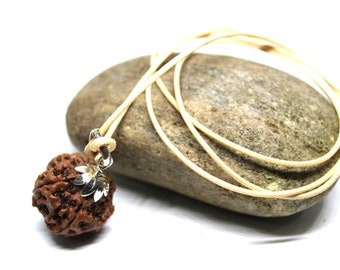 Shiva Pendant, 5 Mukhi Nepalese Rudraksha, Yoga Necklace