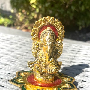 LORD GANESHA Beautiful Statue Hindu God Pooja Prayer Rare Pure, Intricately Detailed Statues, Ganesh God Meditation Decor, Yoga Gift
