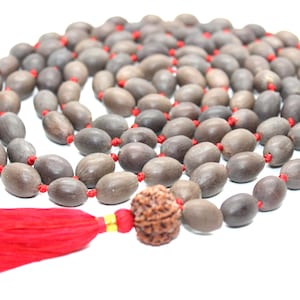 Lotus Seed Mala, 108 + 1 beads LONG MALA, Kamal Gatta Mala, Lotus Seed Necklace, Spiritual Necklace, Yoga Gifts Prayer meditation mala beads