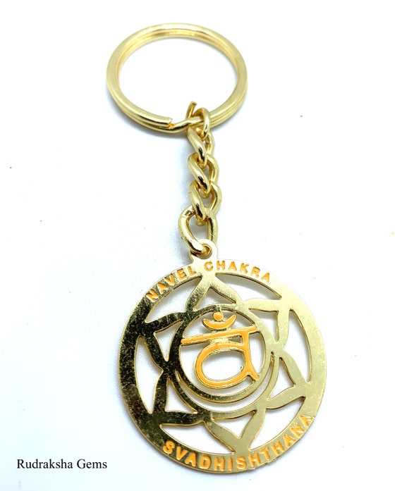 Chakra Sacral Orange Full Color Wooden Keychain Chakra Sacral Orange Full Color Wooden Keychain