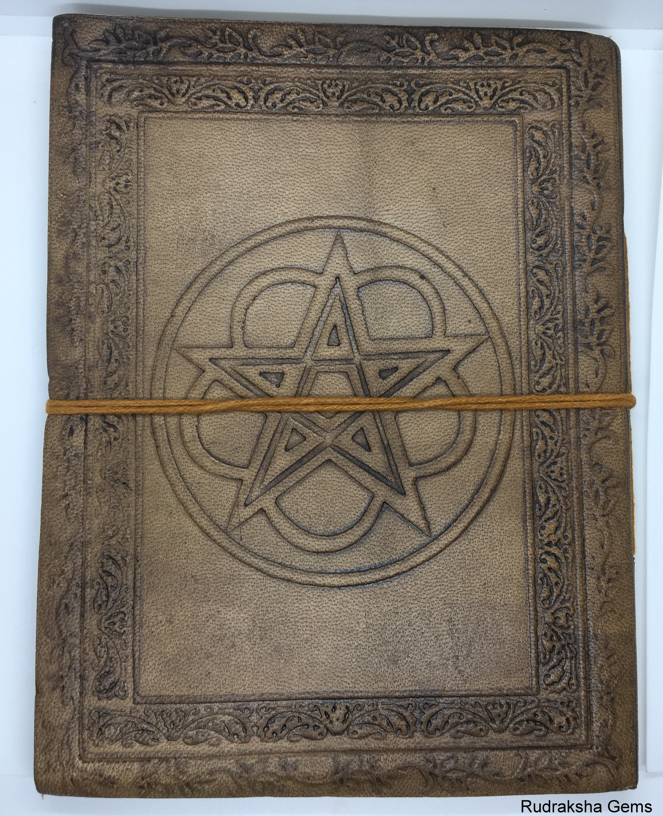 Handmade Leather Pagan Journal Book of Shadows A5 WICCA PENTAGRAM Refillable Handmade Leather Pagan Journal Book of Shadows A5 WICCA PENTAGRAM Refillable