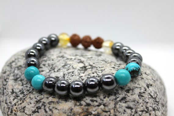Set 3 Bracciali Elastici In Pietra Naturale - Perline Da 4mm, 19cm, Unisex