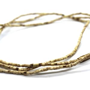 Tulsi Pipe style long tulsi mala - handmade tulsi mala - 2 round necklace - fair-rade tulsi basil necklace - Krishna Mala Necklace Jewelry