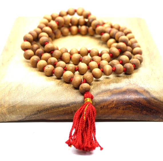 Sandalwood Mala (108 Beads on Cotton Thread)