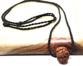 Panchmukhi Rudraksha, 5 Mukhi Nepalese Collezionista Rudraksha Cordone regolabile, Doni spirituali, Seme Rudraksha a cinque facce, Mahadeva Shiva