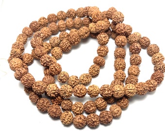 Rudraksha Beads - 10 MM Natural Rudraksha Beads - Loose Rudraksh Beads - Meditation prayer beads - Yoga Jewellry Findings DIY Accessories