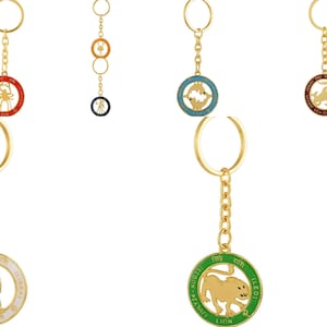 Zawieszki do torebek z motywem zodiaku, brelok do kluczy ze znakiem zodiaku, zawieszka do torby, kolorowa zawieszka, 12 znaków zodiaku, zawieszka do torby, brelok do kluczy, prezent urodzinowy z horoskopem znaku zodiaku