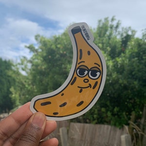 Bananen Aufkleber - süße Aufkleber - lustige Aufkleber - Muster Aufkleber - Vinyl Aufkleber - große Aufkleber - Aufkleber - Laptop Aufkleber - Banane - Lebensmittel