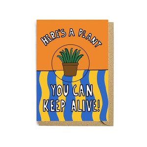 Tarjeta de planta - Tarjeta de insignia - Tarjeta de felicitación - Tarjeta de cumpleaños - Tarjeta reciclada - Tarjeta divertida - Ilustración - Insignia de cumpleaños - Padre de planta