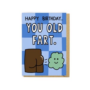Carte de vieux pet - Carte de joyeux anniversaire - Anniversaire - Carte grossière - Carte drôle - Carte de vieillesse