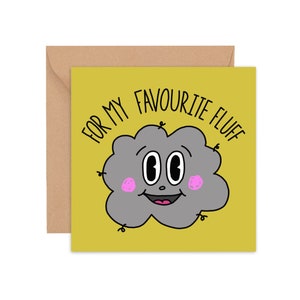 Für meine Lieblingsfluff Karte - Grußkarte - Geburtstagskarte - Recycled Karte - Lustige Karte - Feier - Emoji Karte - niedlich - Illustration