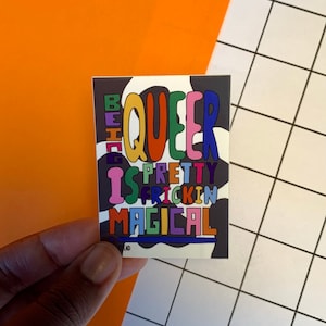 Being queer sticker - Chilli sticker - Weird - Funny sticker - Pattern sticker - Vinyl Sticker - Large sticker - Decal - Laptop sticker