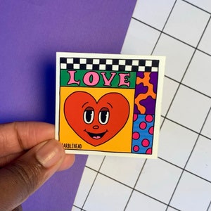 Love sticker - patterned sticker - Weird - Funny sticker - Pattern sticker - Vinyl Sticker - Large sticker - Decal - Laptop sticker