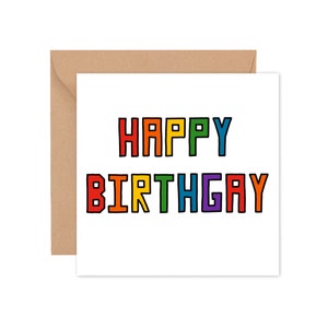 Alles Gute zur GeburtGAY Karte - Grußkarte - lgbtq Karte - Recycelte Karte - Lustige Karte - Feier - Niedliche Karte - Queere Karte - Gay -Illustration