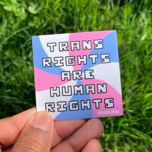 Quote sticker - Trans sticker - Trans - Queer sticker - Pattern sticker - Vinyl Sticker - Large sticker - Laptop sticker - LGBTQ Sticker