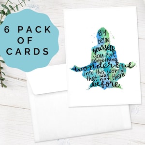 6 Bulk-Grußkarten für Freunde - Freundschaft Grußkarte Kunst Freundschaft Zitate Karte - denken an Sie inspirierende Karte Note Karte leer