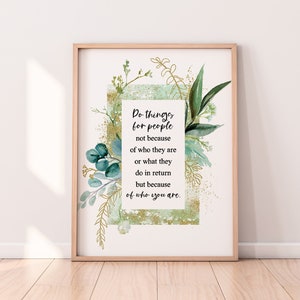 Inspirational Quote Printable Do Things for People Motivational Quote Print Download Classroom Posters Quotes for Teachers Office Wall Art