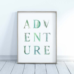 Adventure Nursery Wall Art Print Forest Nursery Decor Woodland Nursery Prints - Boy Nursery Art Travel Nursery Wanderlust Print Boho Decor