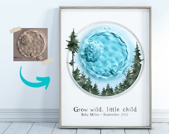 Woodland Nursery Print Custom Embryo Painting IVF Gifts - Forest Nursery Wall Art Embryo Watercolor Personalized Baby Art Nature Nursery Art