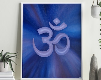 Om Wall Art Zen Wall Art Meditation Art Painting Print - Spiritual Decor Yoga Studio Decor Yoga Gifts Inspirational Wall Art