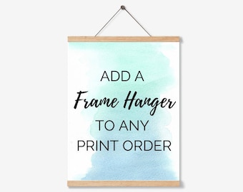 Add On Wood Frame Wall Art - Wooden Magnetic Poster Hanger - Picture Hanger Frame Magnetic Wood Framed Art Prints Gift Ideas Ready to Hang