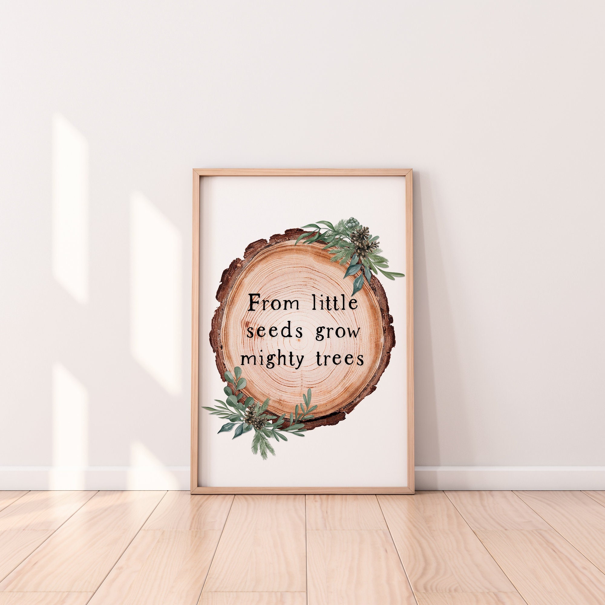 From Little Seeds Grow Mighty Trees Woodland Nursery Printable Wall Art ...