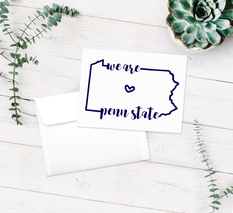 We Are Penn State Card Penn State Gift Blank Greeting Cards | Etsy