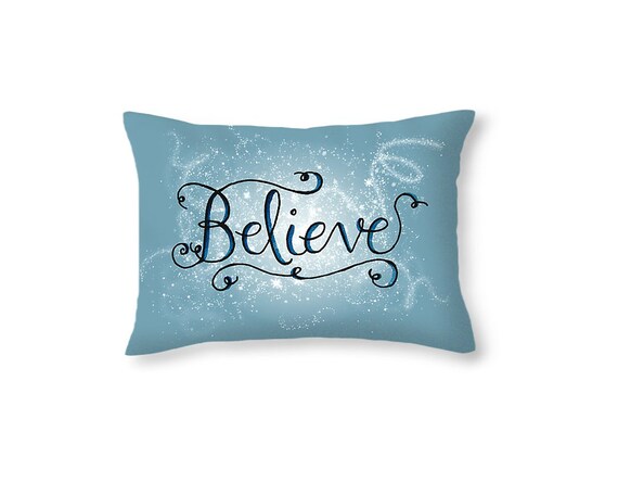 Holiday Pillows Inspirational Pillow Believe Pillow Etsy