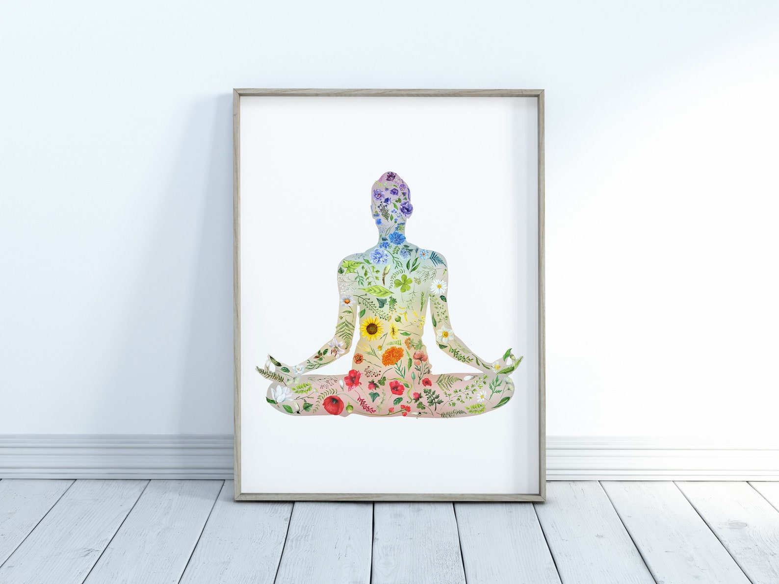 Meditation Wall Art Chakra Art Print Zen Decor - Yoga Art Meditation ...