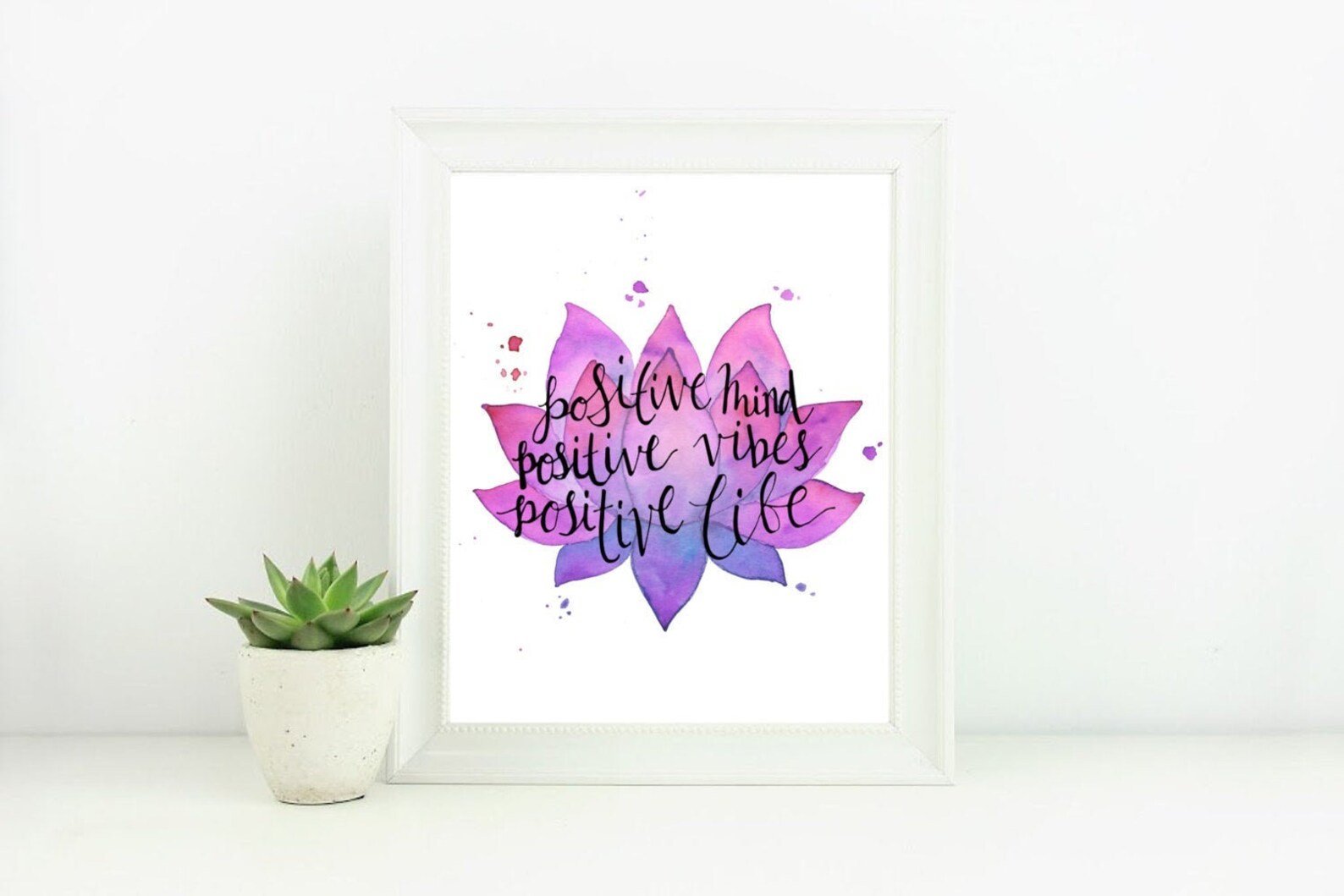 Lotus Flower Art Quote Print Positive Quotes Artwork - Etsy