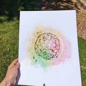 Add On Add Metallic Paint to your Print Order Gold Silver Or Pearl Accent Hand Painted Accent for Custom Embryo Painting IVF Gift image 4