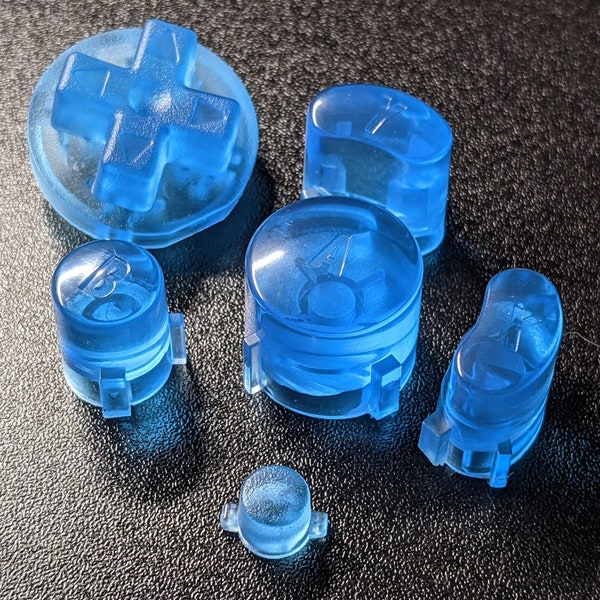 Benutzerdefinierte Resin Cast GameCube Controller Buttons | Ozeanblau (Face Buttons,Trigger,Sticks)