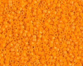 DB1133 11/0 Miyuki Delica Rocailles, undurchsichtiges Mandarinorange, Farbe, 7,2 Gramm