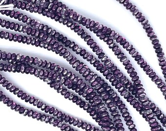 3mm Mirror Rondelle Beads, Czech Glass, Teal, Denim, Blue or Fuchsia Purple