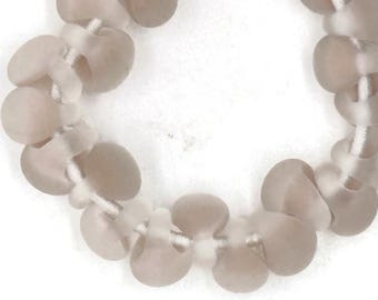 Unicorn Teardrops,Tumbled Matte Nude Pink Mini 4mm 25 Beads per strand