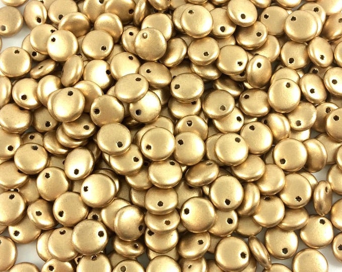 Round Beads 50 Glamour Queen Czech Glass Opaque Jet Black Metallic Gold Round Beads 50 Glamour Queen Czech Glass Opaque Jet Black Metallic Gold