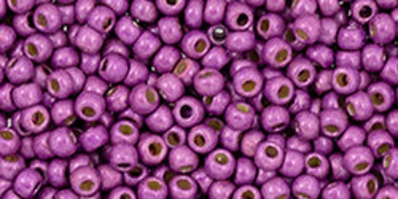 Toho Permafinish Galvanized Starlight Seed Beads. Toho 6/0 or 8/0 Seed  Beads. Toho PF557 Perma Finish Shiny Gold Seed Beads. 